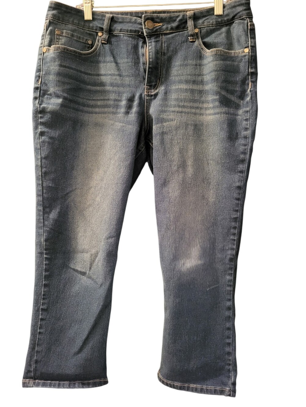 New Directions Plus Crop Jeans Blue sz 14